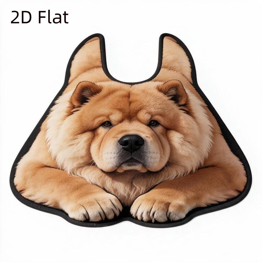 2D Flat Printing Tiger Cat Toilet Base Pad Diatomaceous Bathroom Floor Mat Bath Mat Restroom