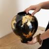 Золотой фольгированный декор Фарфоровая ваза Композиция из цветов Позолоченная керамическая ваза Украшение стола Цветочные горшки Эстетический декор комнаты
