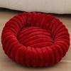 New Pet Nest High Gram Straight Strip Rabbit Plush Pet Mat Long Hair Round Cat Nest Winter Warm Dog Bed Dog Kennel