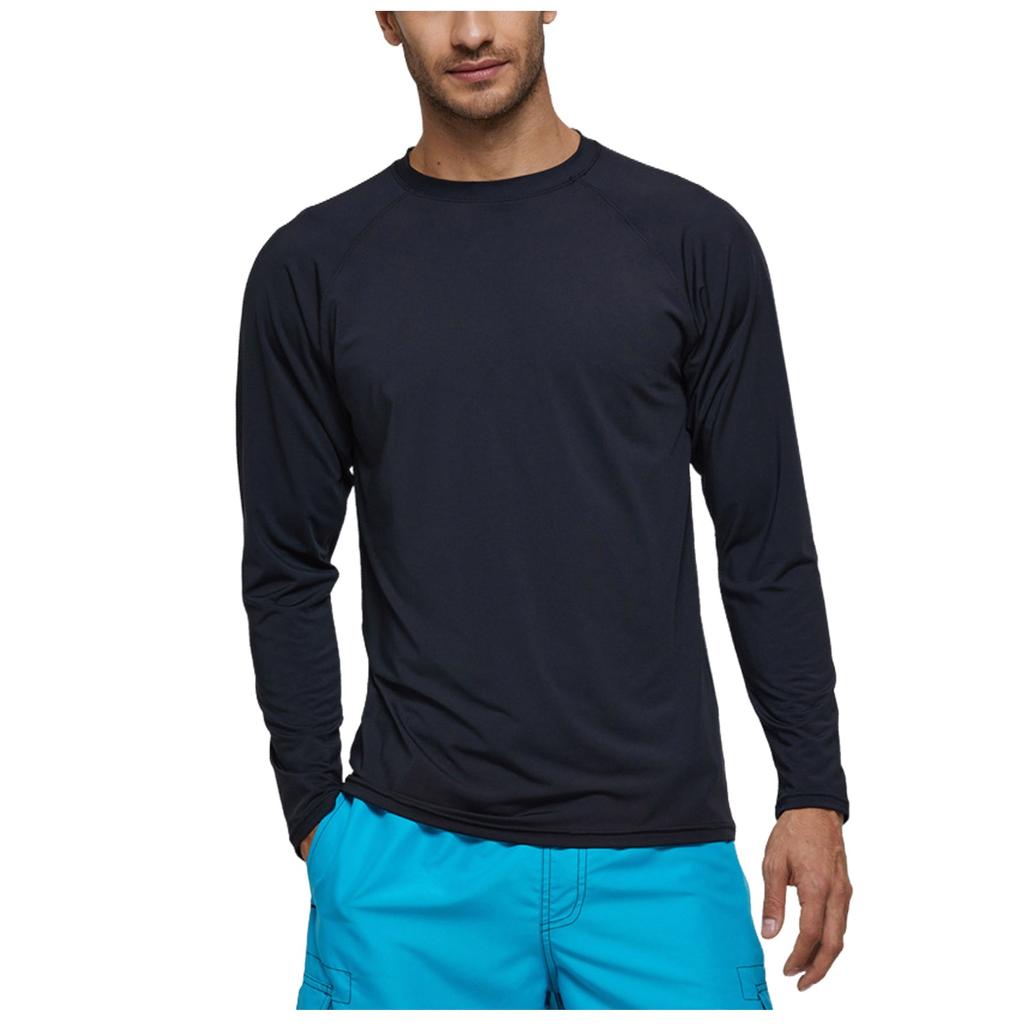 Men's Long-Sleeved Loose Sun Clothing Upf 50+ Beach Sun Quick-Drying Clothing Men's Surfing Clothing Men's Swimwear