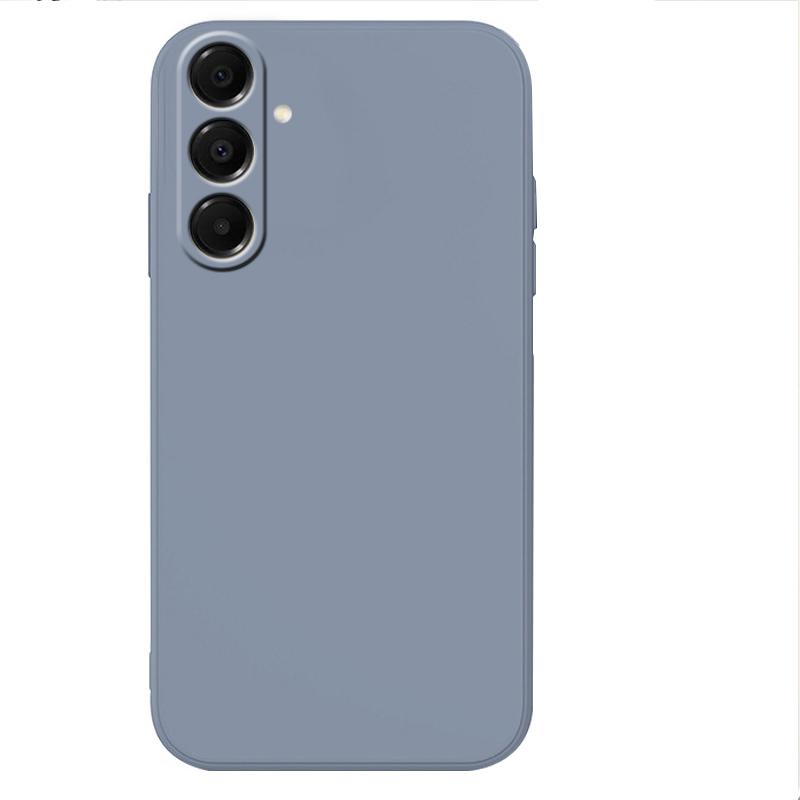 Тонкий чехол из жидкого силикона для Samsung Galaxy A17 с защитой-бампером
