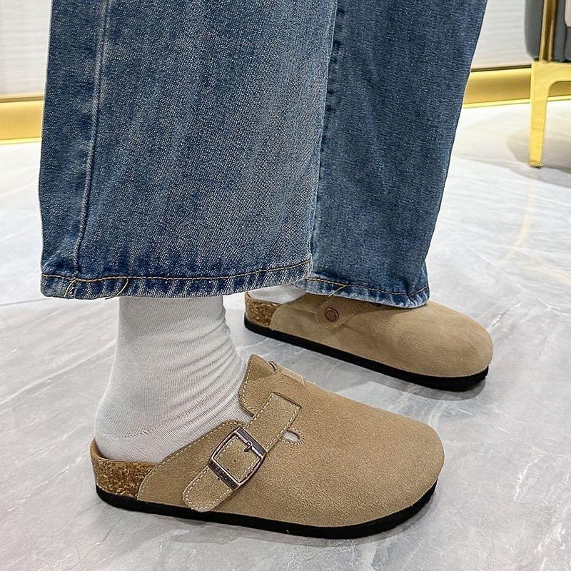 Новые женские осенне-зимние модные платформенные Birkenstocks повседневные полуботинки-тапочки модные универсальные и прочные