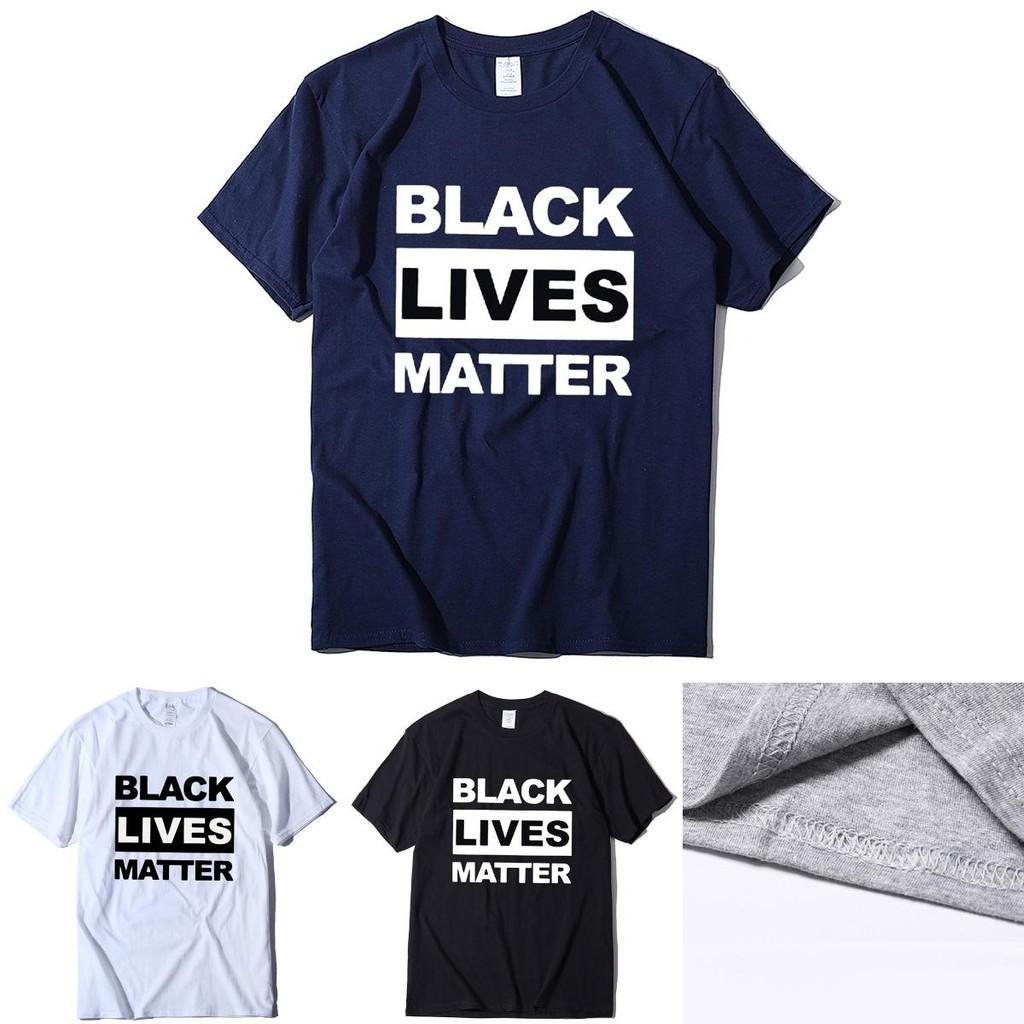 Стильная черная футболка 'Black Lives Matter' против расизма для унисекс, повседневная и удобная