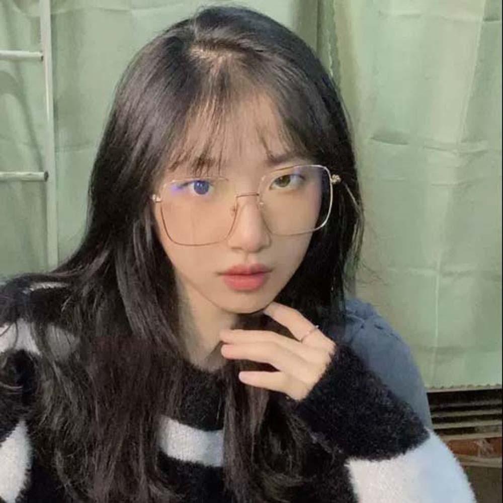 PC Golden-frame Myopia Glasses Lightweight Women Reading Eyewear Glitter Big Frame Glasses  Outdoor