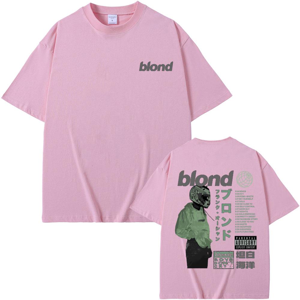 Rapper Frank Double Sided Print T Shirt Rap Men's Blond Hip Hop Tshirt Ocean Oversized T-shirt Men Women Casual Pure Cotton Tees