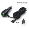 Двойное мини-USB автомобильное зарядное устройство Micro USB кабель прикуривателя 11,5 футов шнур питания розетка зарядное устройство для видеорегистратора видеорегистратор GPS видеорегистратор