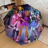 1 шт. Зонт-трость Monster High Ghoulfriends, Компактный дорожный, Ветрозащитный, Автоматический складной, Автоматическое открытие/закрытие, Подарок