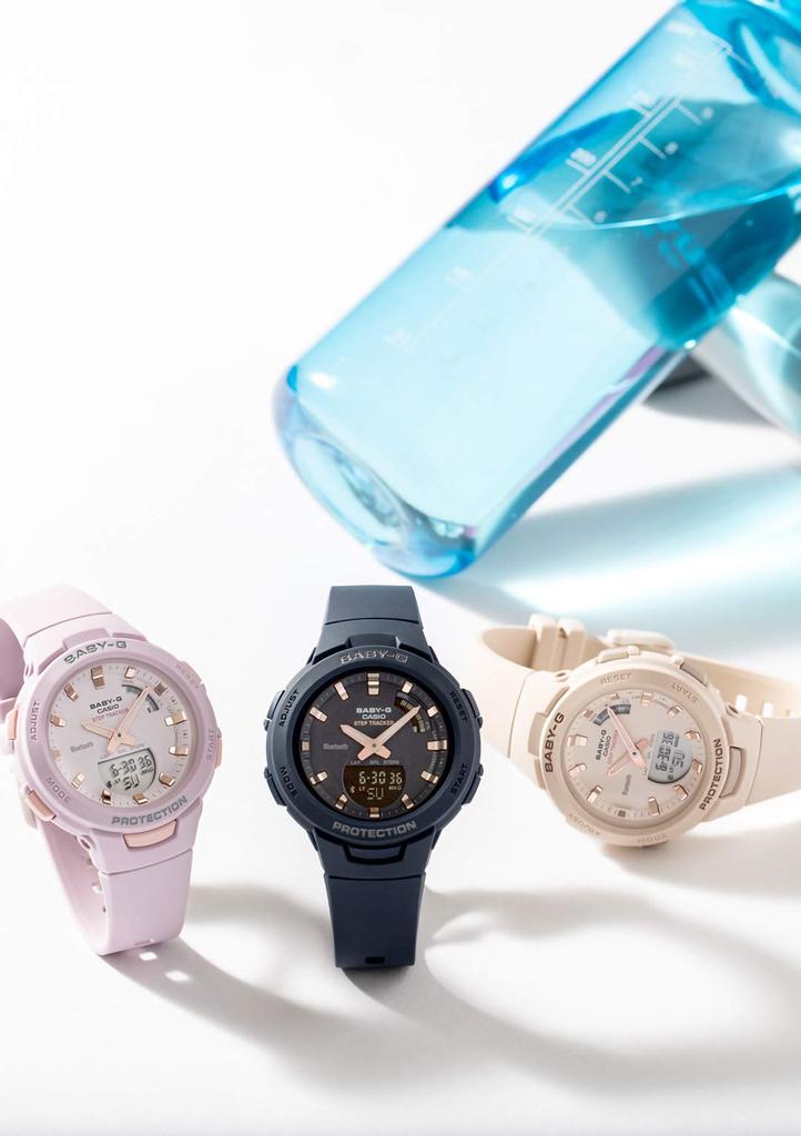 Часы BABY-G ДЛЯ СПОРТА Шагомер с Bluetooth [Casio] BSA-B100-4A1JF Женские бежевые