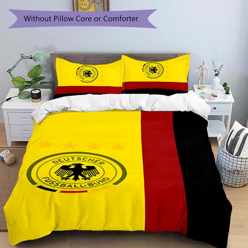 3pcs DFB Design Cover Set - HD Printed Bedding with 1 Cover and 2 Pillowcases - Perfect for Home and Dorm Decor