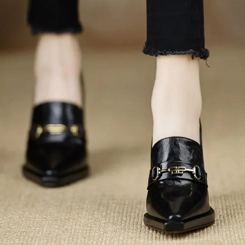 Fashion Luxury High Heels Women's Fashion 2025 Spring and Autumn Slippers Thick Heel Designer Casual Shoes Only Zapatos De Mujer