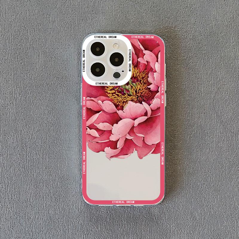 Винтажный прозрачный чехол с цветами для iPhone 15 14 Pro Max 12 11 13 Pro Max 7 8 14 15 Plus SE2 X XR XS, задние крышки с бабочками и растениями
