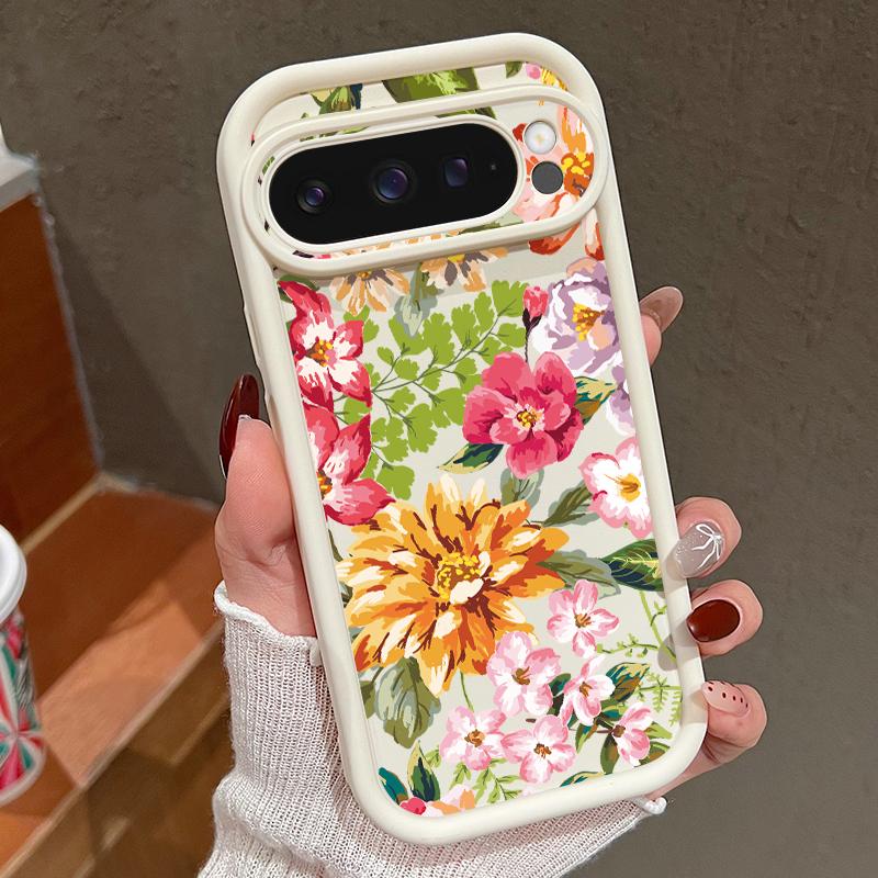 Для Google Pixel 9 8 Pro Xl 8a противоударный силиконовый мягкий защитный чехол с рисунком подсолнуха однотонный противоударный матовый чехол для телефона