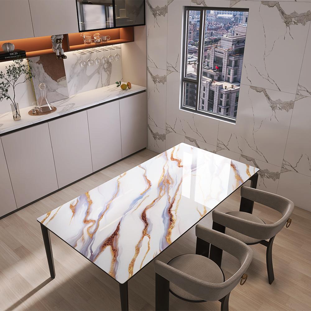 40 см кухонная плитка новые позолоченные мраморные настенные наклейки водостойкие и маслостойкие ремонтные самоклеящиеся обои для шкафа