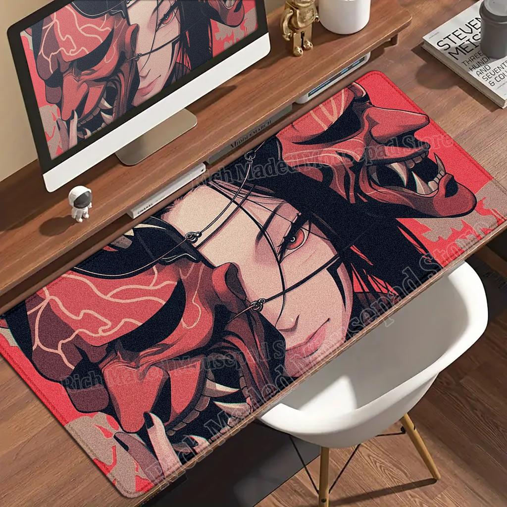 Игровой коврик для мыши Anime Mask Girl, скоростной коврик для мыши, расширенный коврик для мыши для геймера, настольный коврик для киберспорта, коврики для клавиатуры компьютера 400×900