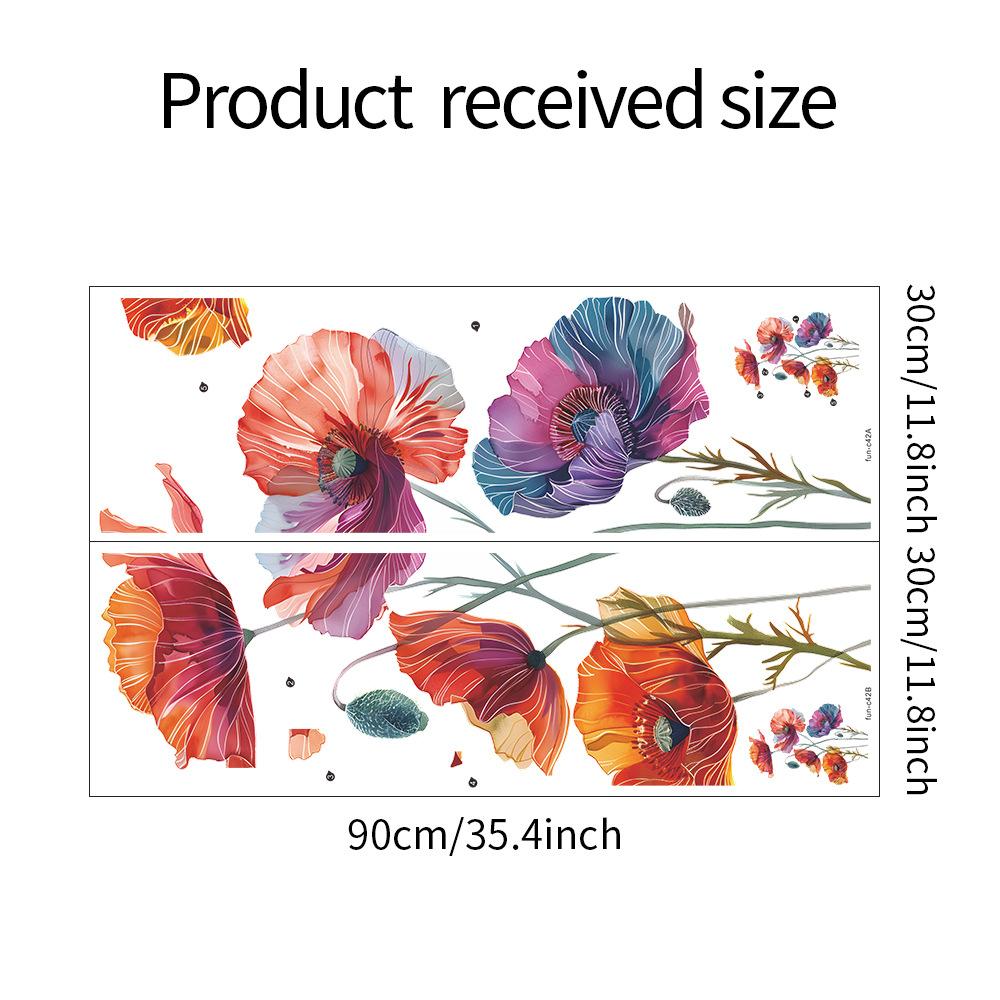 DIY Фиолетовый Лаванда Гостиная Наклейки На Стены Декор Самоклеящиеся Цветы Бабочки Наклейки На Стены Фреска Спальня Украшения Дома