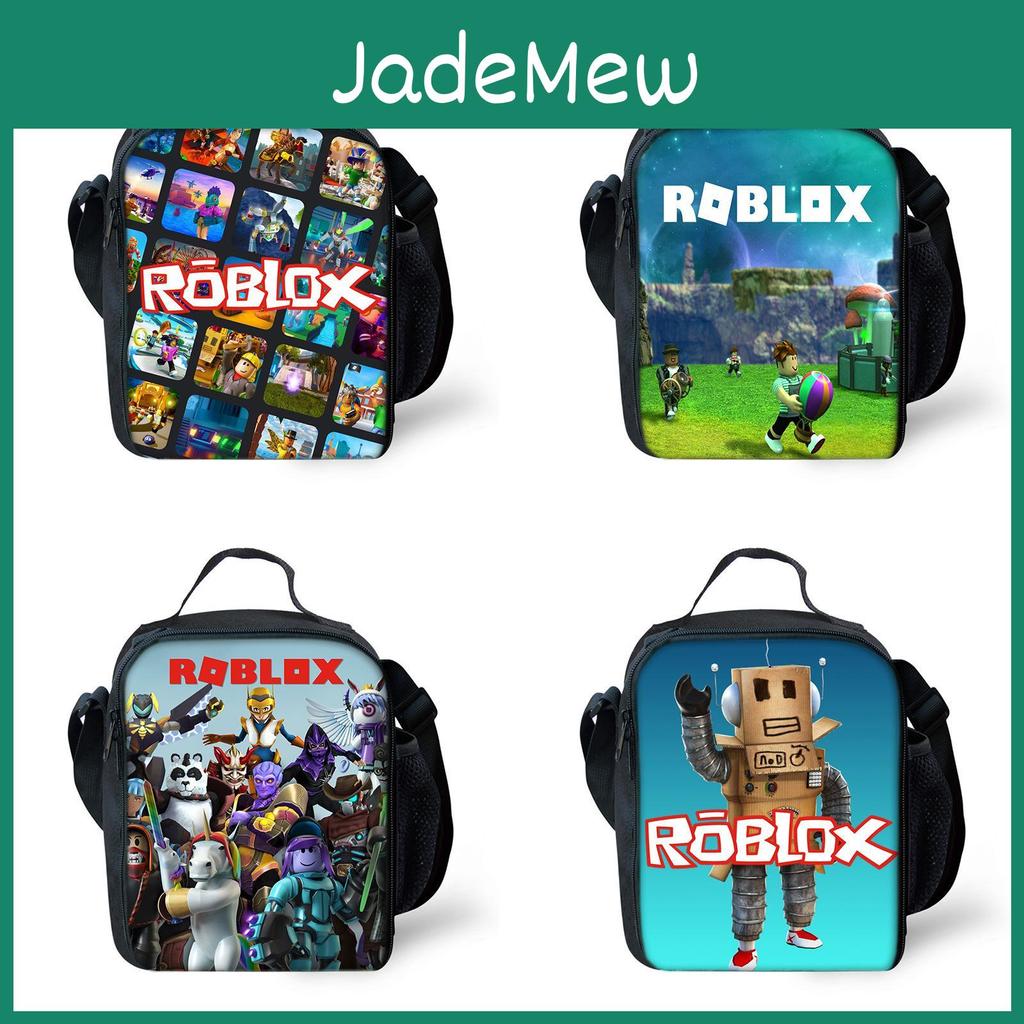 Модная сумка для ланча Roblox для студентов и офисных работников, плечевая сумка из ткани Оксфорд