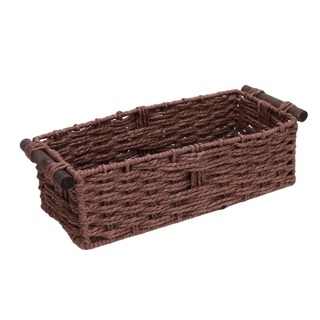 Корзина для хранения из бумажной веревки Ручная работа Плетеная Декоративный контейнер для хранения Накладка на бачок унитаза Бумажная корзина для полок Столешница