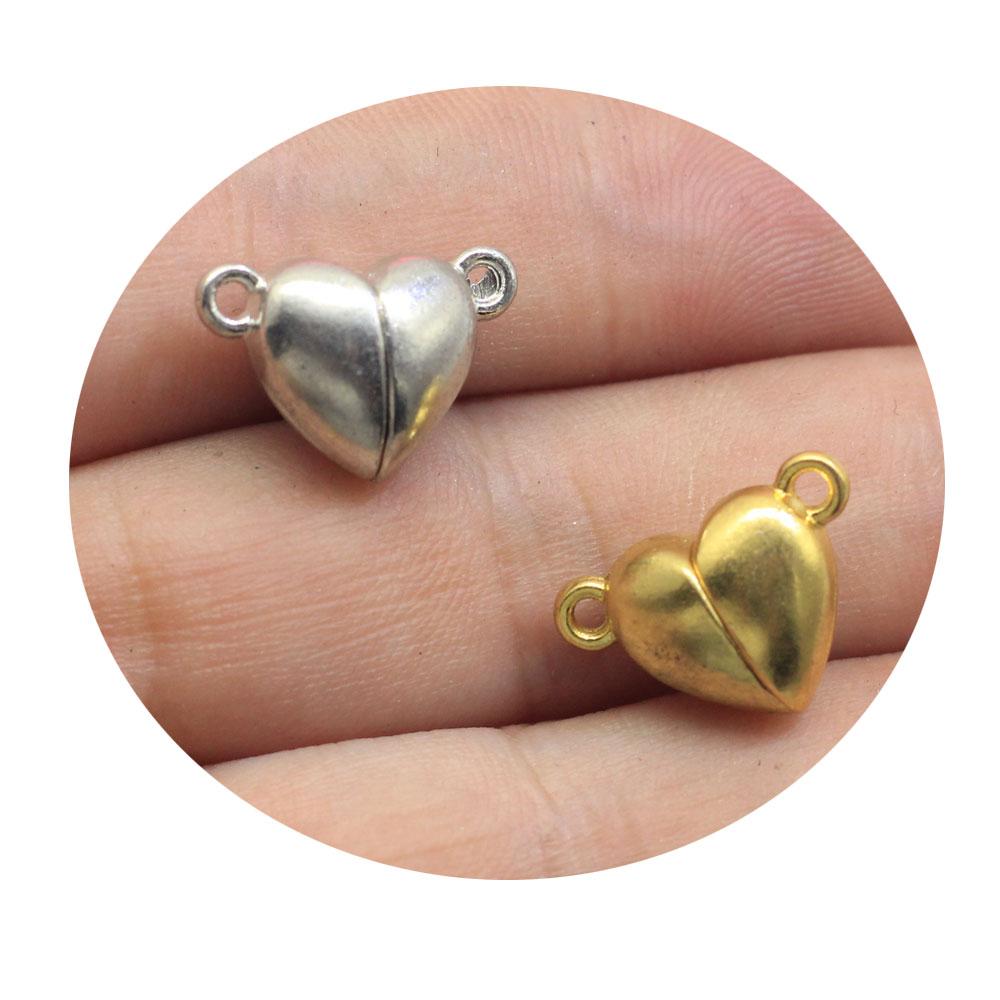 100pcs Heart Strong Round Ball Clasps Bracelet Chain Buckles for Jewelry Making