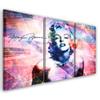 Three Piece Picture Canvas Print Marilyn Monroe Colour