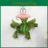 Super Soft Adorable Cartoon Frog Plush Keychain Green Stuffed Doll For Gift Giving