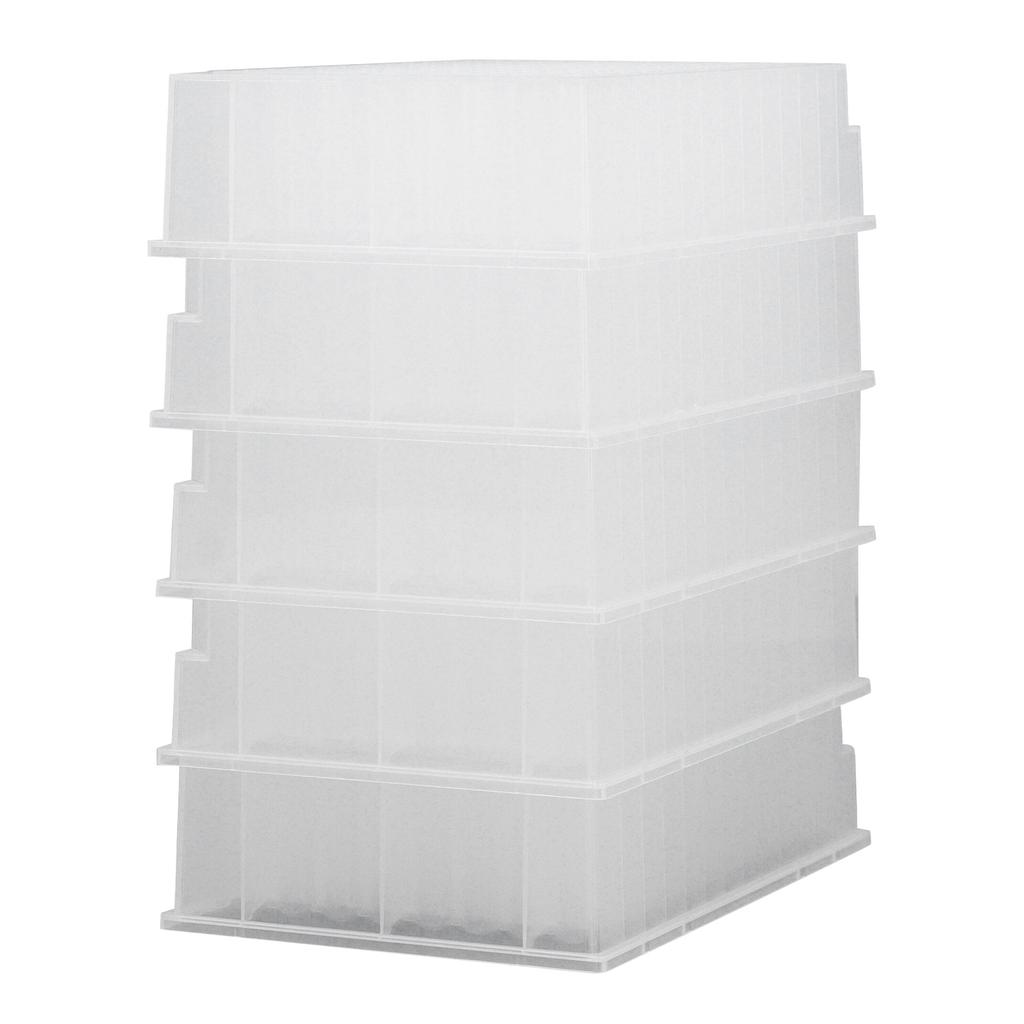 5PCS Deep Well Storage Plate PP Plastic 32mm Height 96 Round Holes Laboratory Deep Well Plate