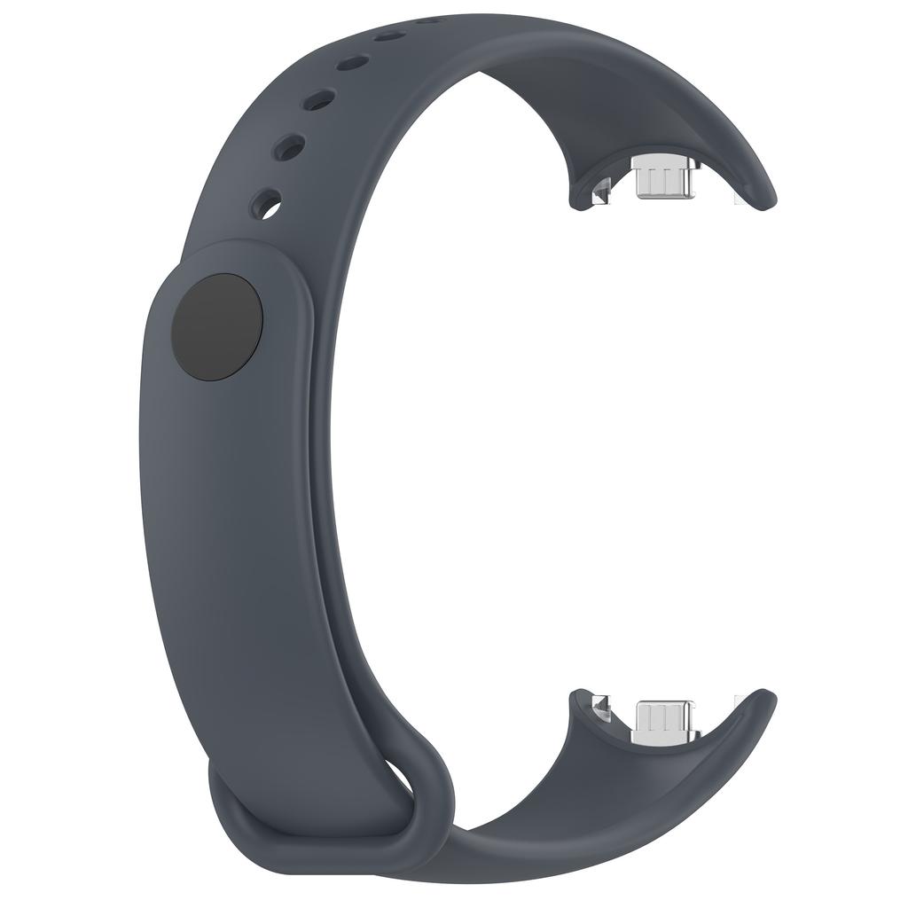 Для Xiaomi Smart Band 9 NFC/Band 9/Band 8 NFC/Band 8 Силиконовый ремешок для часов с металлическим коннектором