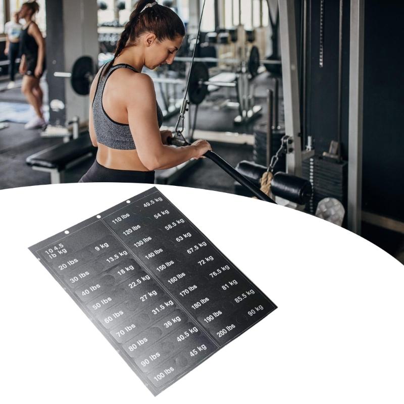 Gym Equipment Weight Sticker Weight Stack Labels 4.5kg To 90kg Weight Block Sticker for Weight Machine Attachments