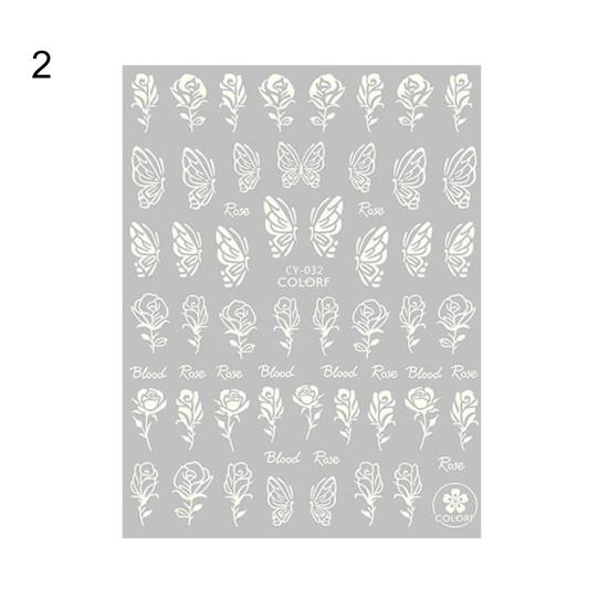 Наклейки для ногтей, яркая шелковистая элегантная светящаяся наклейка «сделай сам», 3D светящаяся бабочка, украшение для красоты