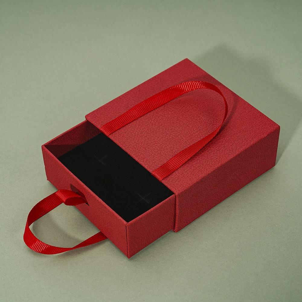 Portable Jewelry Box Drawer Jewelry Packaging Box Earrings Ring Pendant Bracelet Necklace