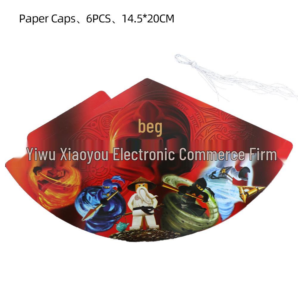 Набор тарелок и стаканов для детской вечеринки в стиле Ниндзяго