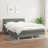 3140858 vidaXL Divan Bed with Mattress Dark Grey 140x200cm Fabric