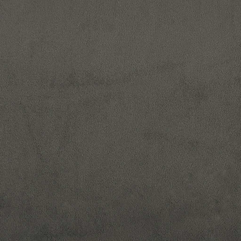 Vidaxl Materac Kieszeniowy, Ciemnoszary, 80X210X20 Cm, Aksamit