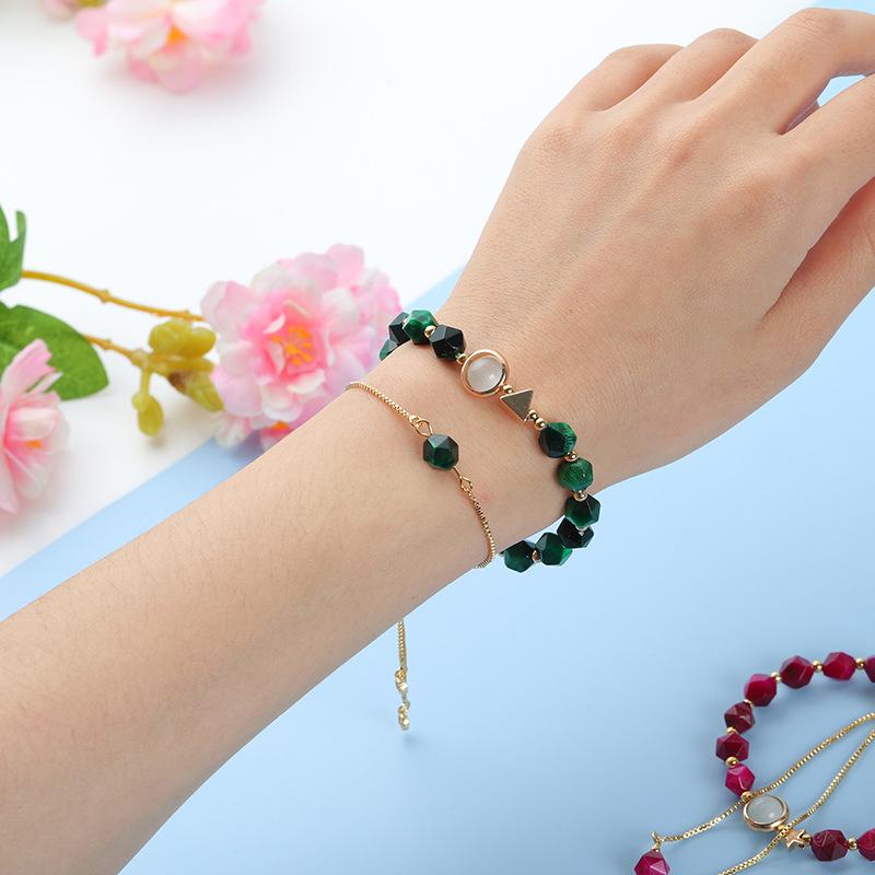 Нерегулярные каменные бусины-браслет-цепочка для женщин, ювелирные аксессуары