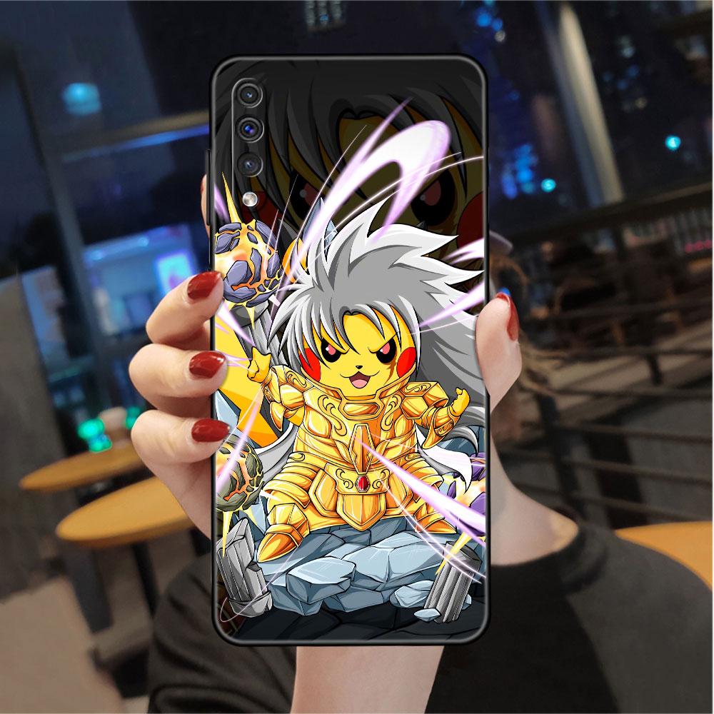 Чехол с игрой «Покемон» для Samsung Galaxy A50 A70 M52 A30 A20s A20e A10 A40 A10s M51 M31 M30s M13 5G, черный чехол для телефона
