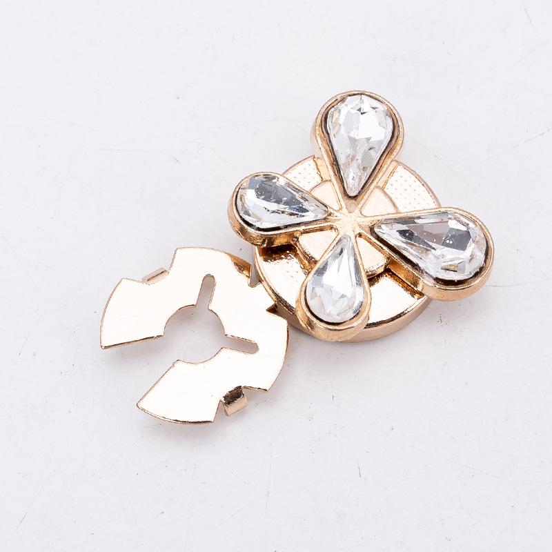 Декоративные запонки и пуговицы для воротника с цветными стразами