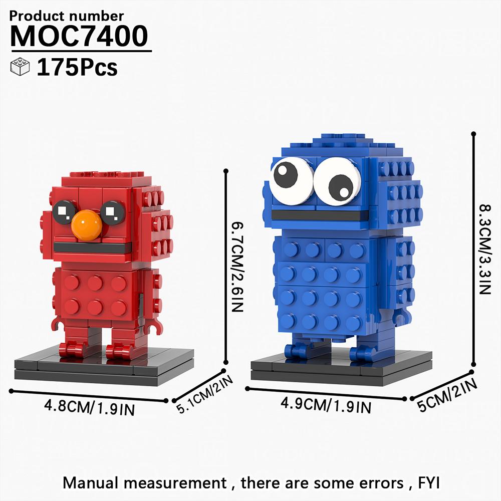 MOOXI MOC Anime Brickheadz Cartoon Figures Robot Animal Building Blocks Toys For Children Adult Friends Gift 3D Medol Kit Bricks