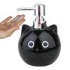 480ml Ceramic Soap Dispenser Black Cat Design Lead-free Soap Holder Cartoon Animal Design Shampoo Dispenser Bathroom Decor