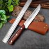 Hand Forged Blade Boning Knife Fruit Fish Meat Knife Cleaver Fishing Filleting Knife Wood Handel Kitchen Knives Stainless Steel