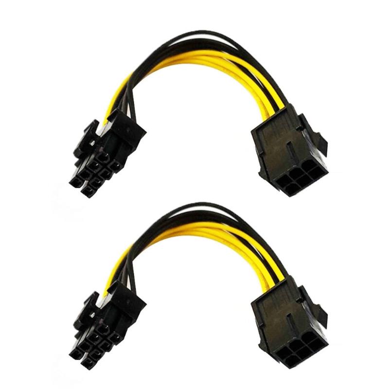 Разветвитель питания GPU 6-контактный female на 8-контактный male Адаптер-разветвитель Удлинительный кабель питания для видеокарты GPU