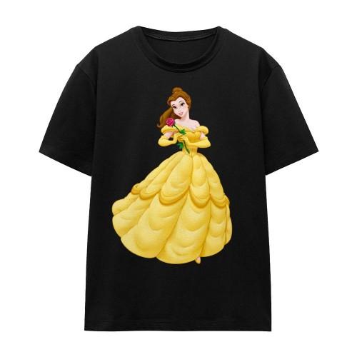 Beauty And The Beast Unisex Adult Belle Rose T-Shirt