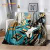Классический череп электрогитара музыкальные инструменты одеяло, мягкий плед одеяло для дома спальня кровать диван пикник чехол для детей подарок