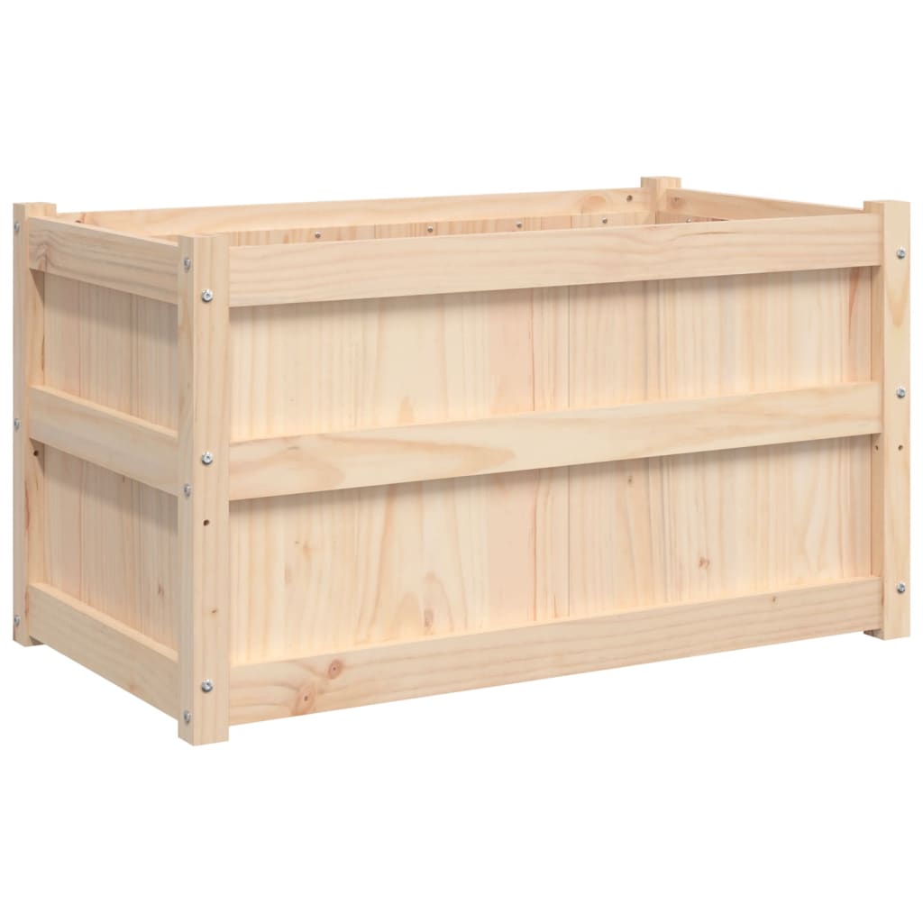 Vidaxl Donica Ogrodowa, 90X50X50 Cm, Lite Drewno Sosnowe