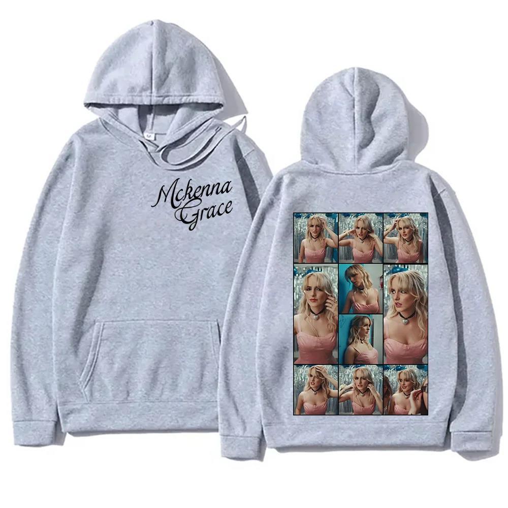 Mckenna Grace Photo Collage Hoodie Men Women Fleece Warm Autumn Winter Hooded Sweatshirt Singer Casual Streetwear Pullover