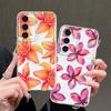 Чехол для Samsung Galaxy A57 A54 A15 A56 A34 A35 A55 A52 A25 A51 A52 A17 A26 A24 A14 A16 A36 A37 Чехол для телефона Розовый Желтый Цветок