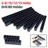 5Pcs/10Pcs Set 6/10/8/12/15 Holes Hex Shank Screwdriver Bit Holder Plastic Screwdriver Head Storage Drill Bit Stand For Power Accessories