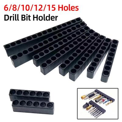 Набор из 5 шт./10 шт., 6/10/8/12/15 отверстий, держатель для отверток с шестигранным хвостовиком, пластиковая головка отвертки, подставка для хранения сверл для силовых аксессуаров