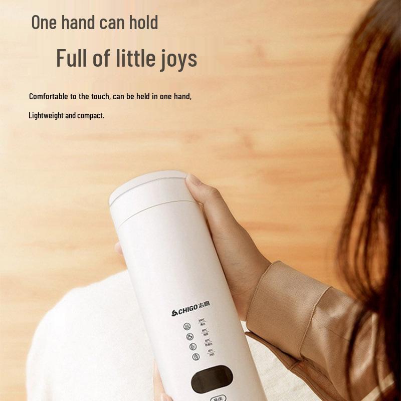 Умный дорожный чайник Chigo: Портативная электрическая кружка для кипячения, нагрева и термоизоляции. Идеально для использования в офисе и в путешествиях.