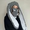 Warm Knitted Hat Fluffy Bunny Ears Hat New Beanie Long Ear Hat  Women