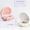 Ceramic Ceramic Jewelry Storage Box Shell Shape Necklace Pendant Tray Mini Jewelry Organizer For Party Valentines Day Home Decor