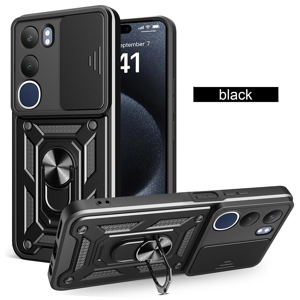 Чехол для VIVO Y19S 4G Чехол Слайд Защита камеры Кольцо-подставка Ударопрочная задняя крышка для Vivo Y19S 4G Capa Funda